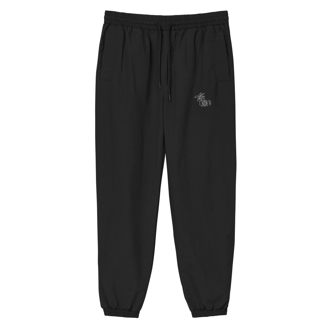 Tropical Sub Embroidered Recycled Tracksuit Trousers - Black